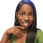smiling girl with hoop earrings sticker