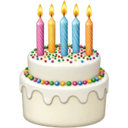 Birthday cake sticker