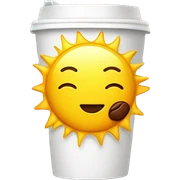 Sunshine and coffee sticker