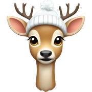 winter new year deer sticker