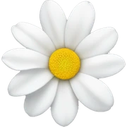 White flower with yellow center  sticker