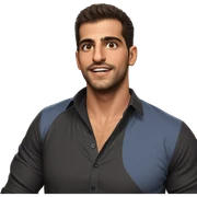 casual indoor portrait of male sticker