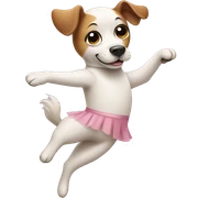 Dog doing ballet sticker