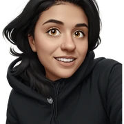 smiling girl in hoodie sticker