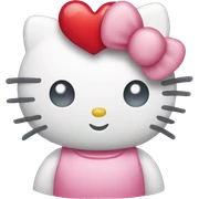 hello kitty with heart sticker