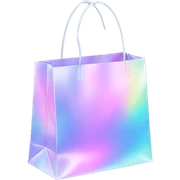 Pale holographic shopping bag sticker