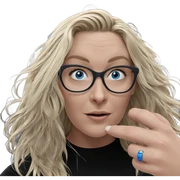 blonde girl with blue eyes sticker