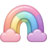 Light pink rainbow sticker