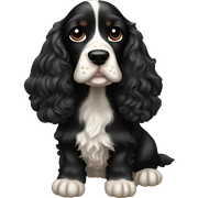 cocker spaniel black sticker