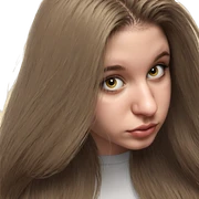 portrait of a girl sticker
