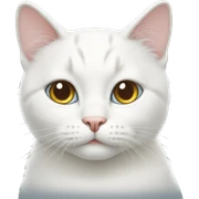 white cat sticker