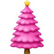pink christmas tree sticker