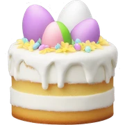 Easter white cake sticker