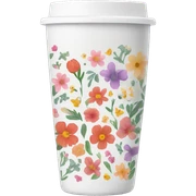 floral tumbler sticker