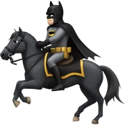 Batman riding horse sticker