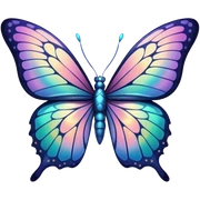 Holographic butterfly sticker
