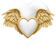 Heart with angel wings sticker