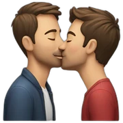man kissing man sticker
