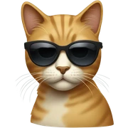 Cat with sunglasses sticker