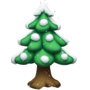Christmas tree with snow sticker