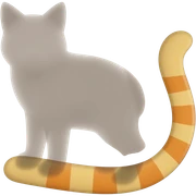 🐈Shadow of a cat, only the tail is visible ornge tail
 sticker