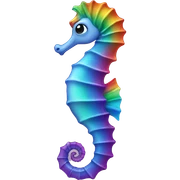 Seahorse reinbow sticker