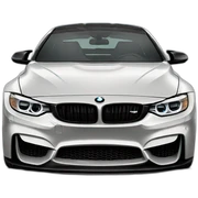 black bmw m4 with carbon fiber bonnet sticker