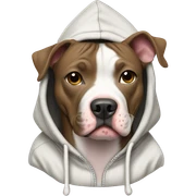 Pit bull wearing a hoodie  sticker