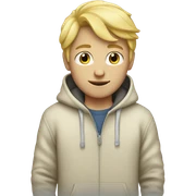 blonde boy in Bi hoodie sticker