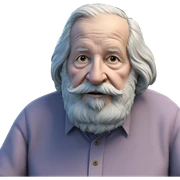 wise old man with book sticker