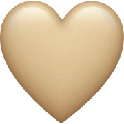 Beige heart  sticker