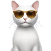 Cat with sunglasses sticker