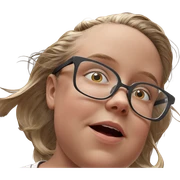 girl with glasses portrait sticker