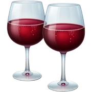 two glasses of burgundy sticker