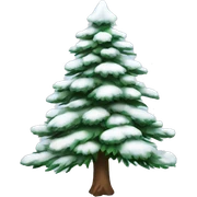 snowy pine tree sticker