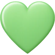 Sage green heart sticker