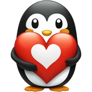Pingüino enamorado  sticker