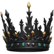black fantasy crown sticker