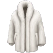 White Fur coat  sticker