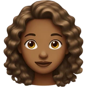 Brown girl with wavy hair sticker