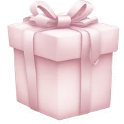 Light pink Christmas gifts under a white Christmas tree  sticker