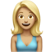 Blonde woman laugh sticker