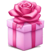 Cadeau sur girlande rose sticker