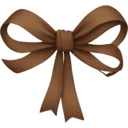 Brown bow sticker