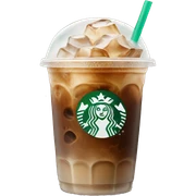 Starbuck ice coffee with ice cubes sticker