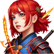 Fire-Wielding Samurai sticker