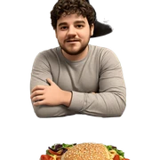 contemplative male enjoying meal sticker