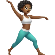 Girl stretching sticker