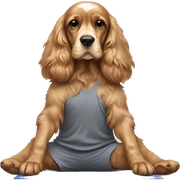 cocker spaniel doing yoga sticker