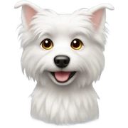 Small white dog  sticker